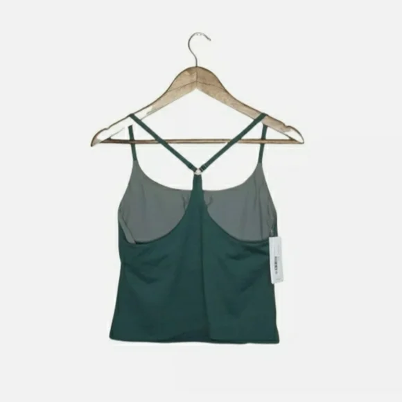 Outdoor Voices Move Free Large Evergreen Racerback Cropped Tank - Picture 5 of 8